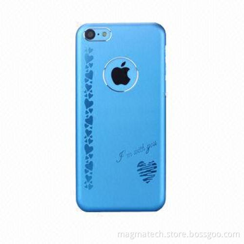 IBACKS Cameo Aluminum Case for iPhone 5C, Heart Series, Ultra-slim, Colorful, Blue